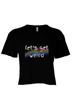 let’s get weird Crop Black PRIDE