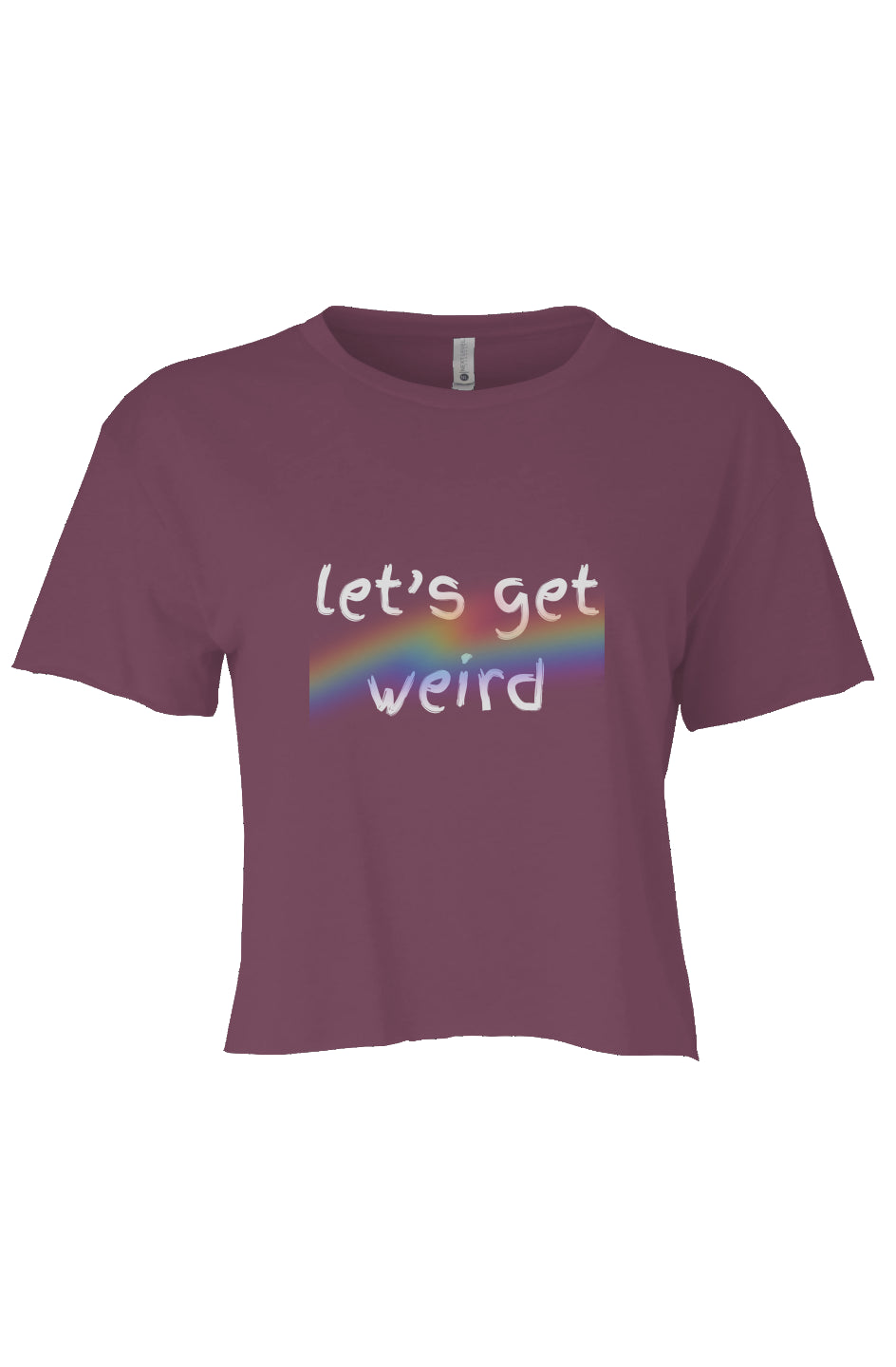 Let’s get weird Crop PLUM PRIDE 