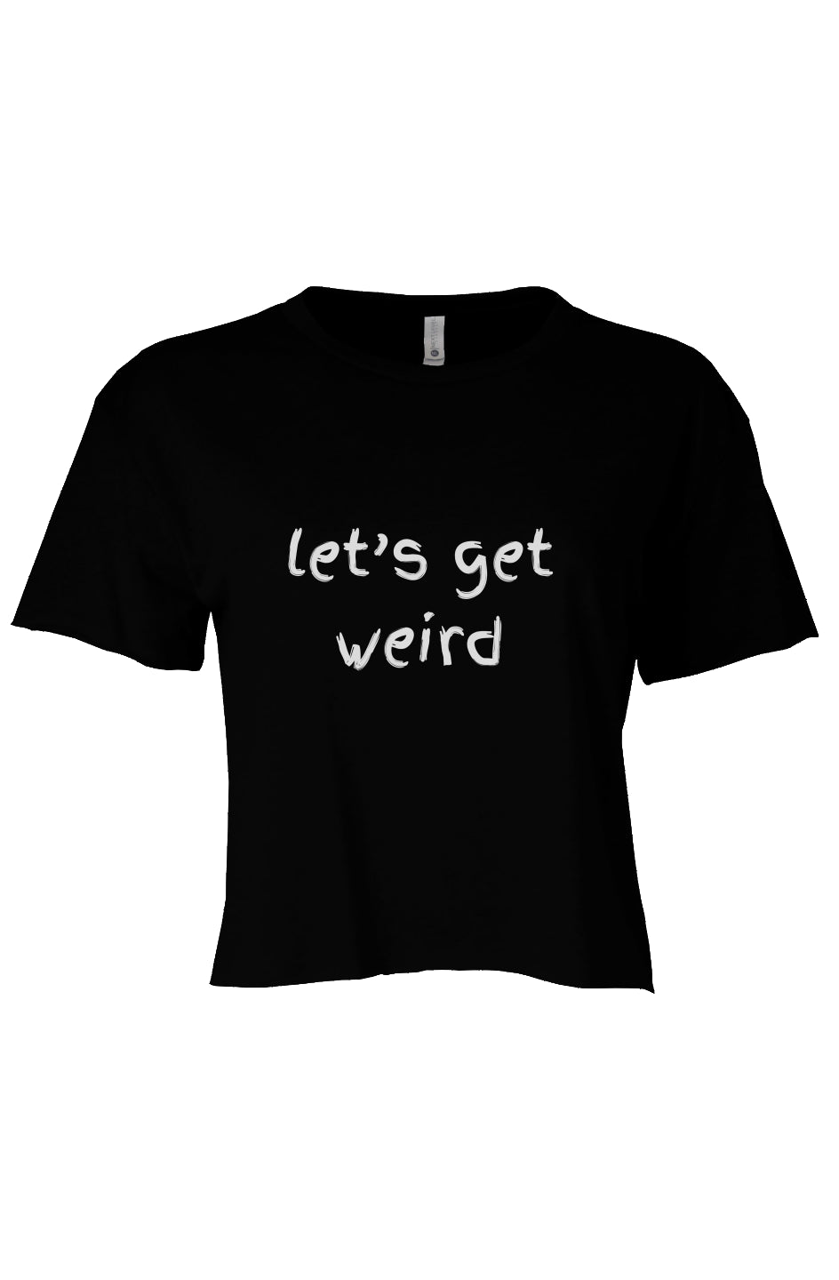 let’s get weird Crop Black