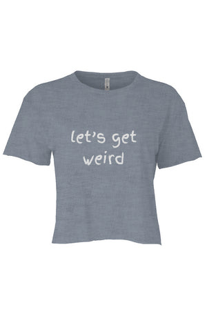 let’s get weird Crop Denim Blue 