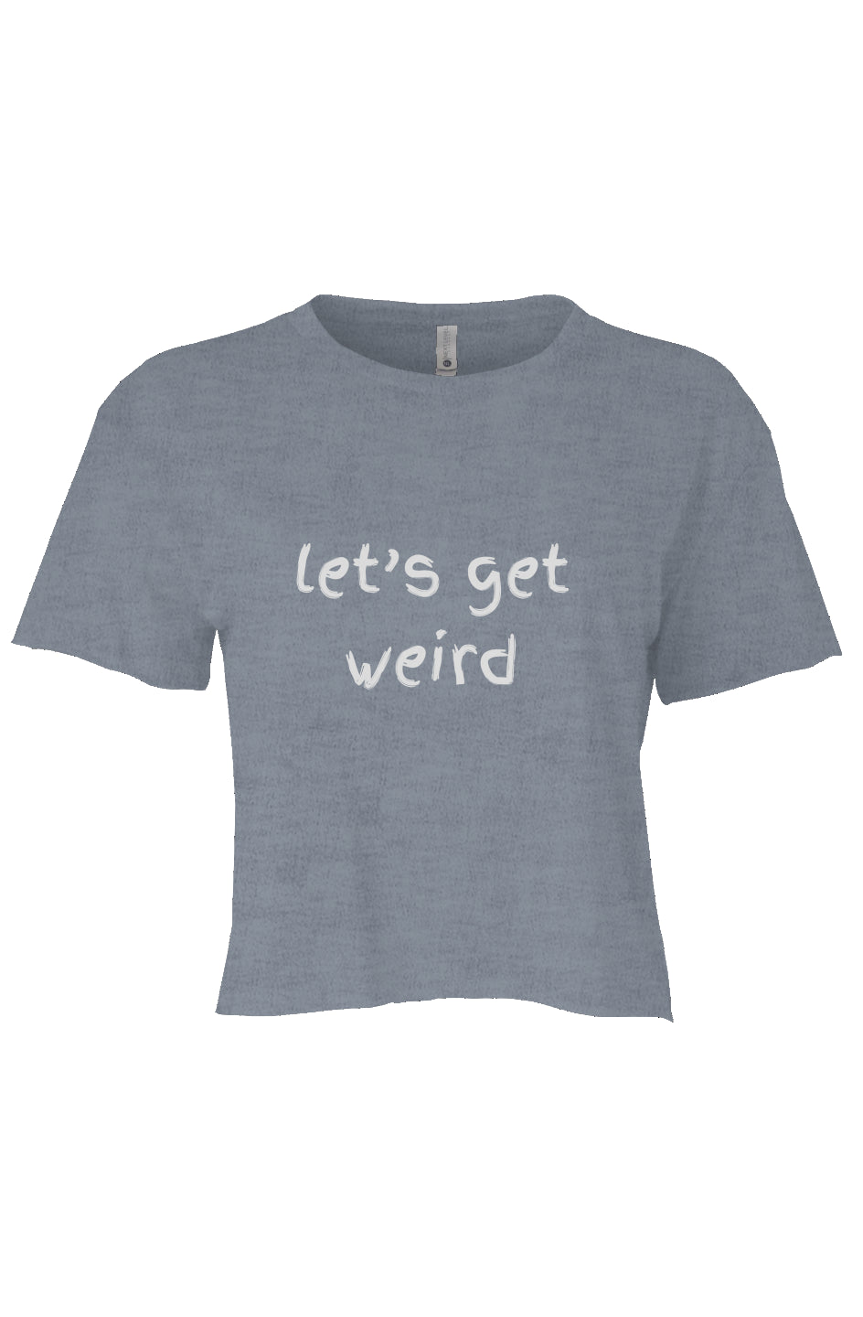 let’s get weird Crop Denim Blue 