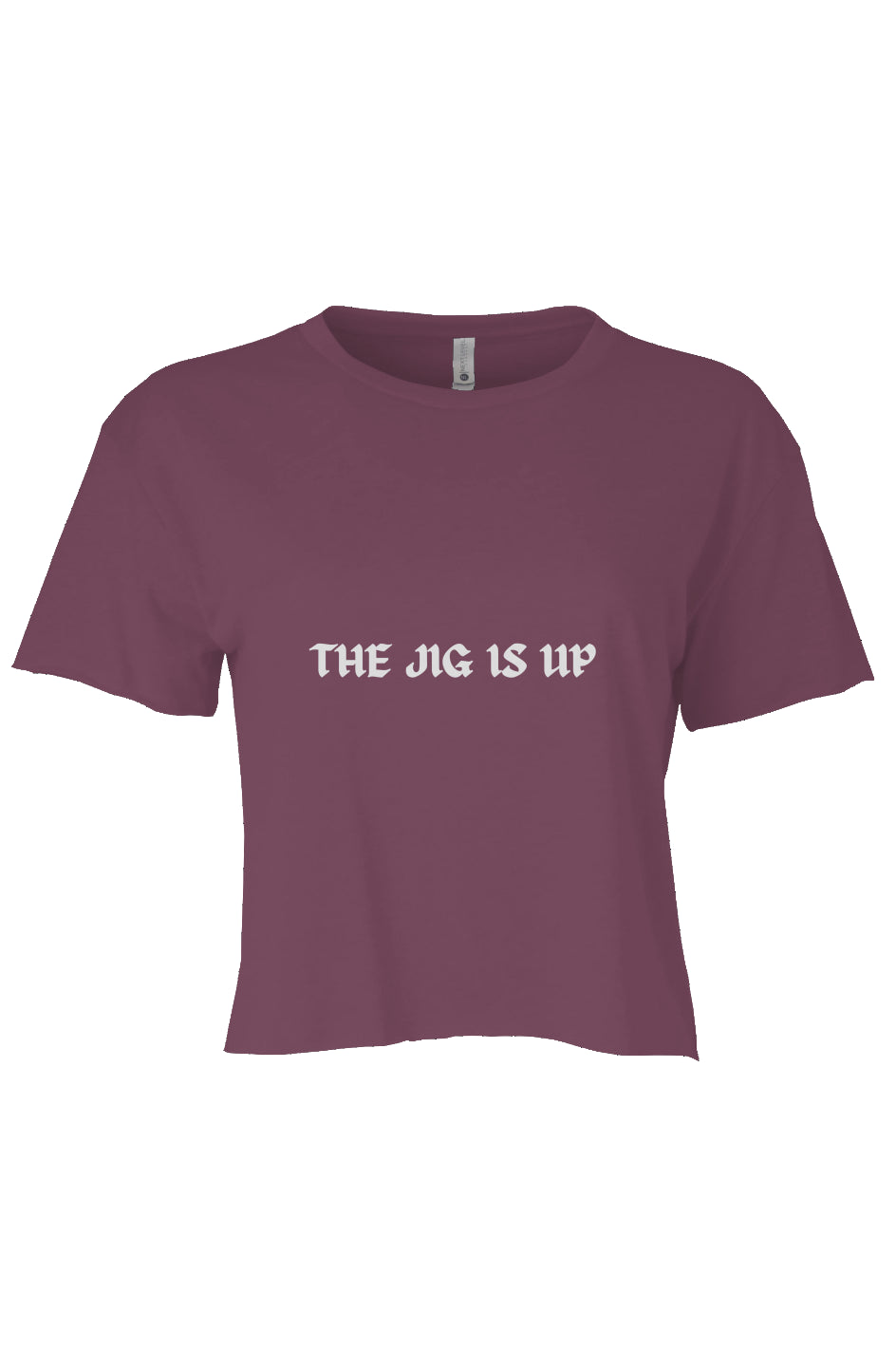 THE JIG IS UP Crop Plum