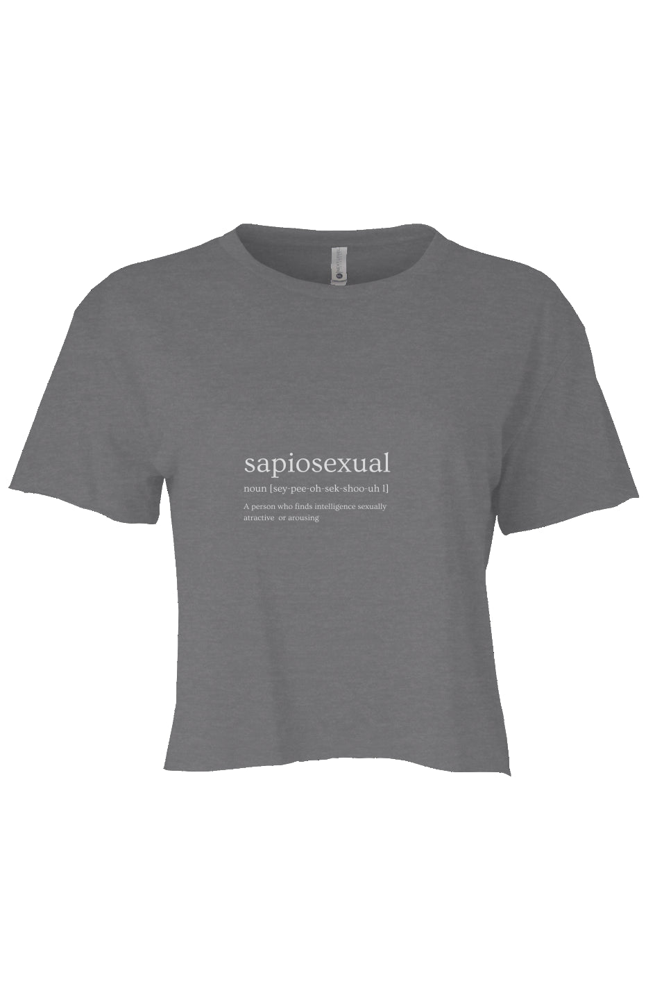 sapiosexual Crop Grey