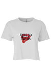 LICK MY BRAIN Crop White 