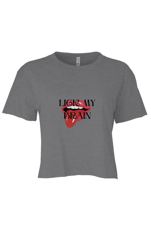 LICK MY BRAIN Crop Grey 
