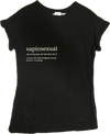 sapiosexual T Black Cuffed Sleeve
